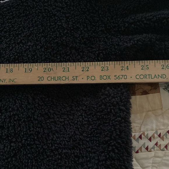 Manfinity black XL pullover hoodie fuzzy Y2K cozy mens quarter zip - Picture 5 of 7